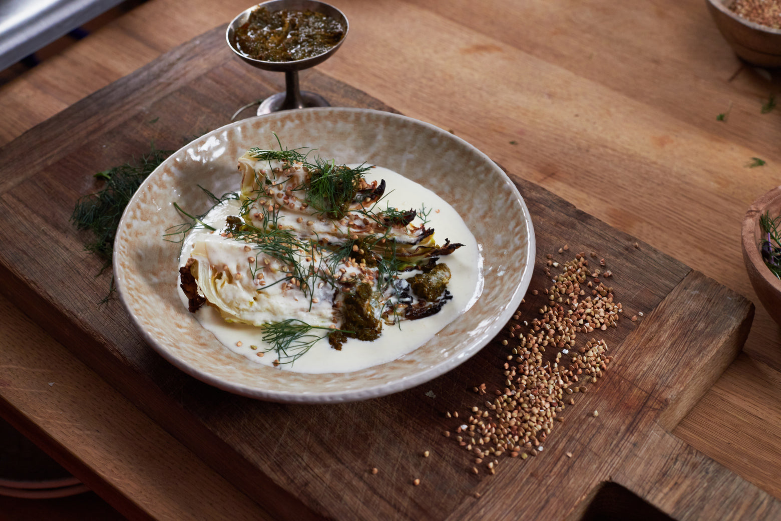 Spitzkohl mit Parmesancreme